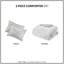 Édredon gris avec velours finement écrasé et motif charmant pour lit double / grand