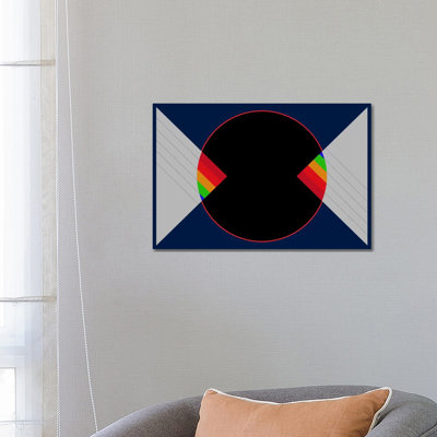 Modern Art - Moon In Darkness - Wrapped Canvas Print