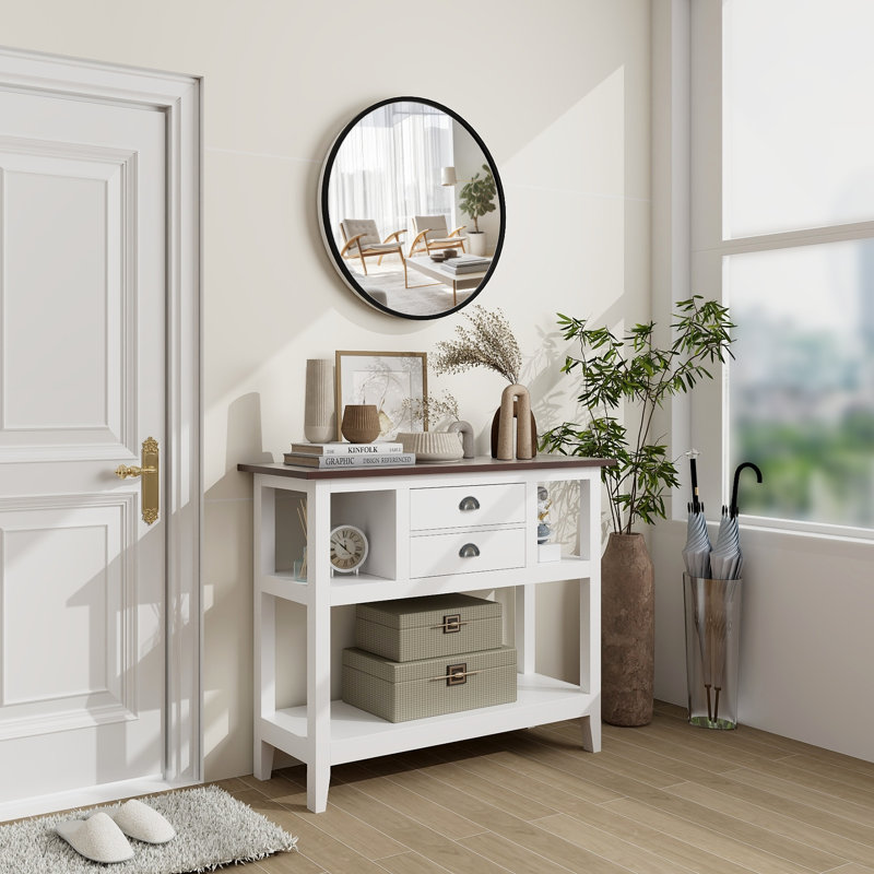 Console avec canapé et tiroirs de rangement