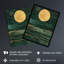 Boho Abstract Full Moon Dark Green Seascape Wall Art Print