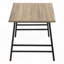 Table basse, accent, cocktail, rectangulaire, salon, métal, stratifié, brun, noir-1322757570-1322757573