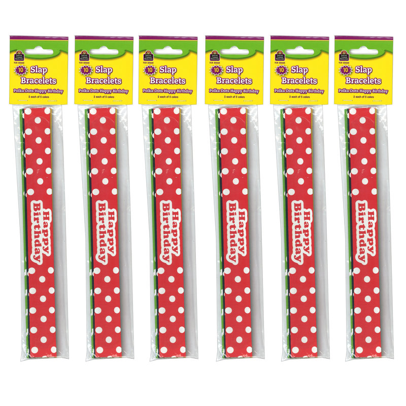 Bracelets à pois Happy Birthday Slap