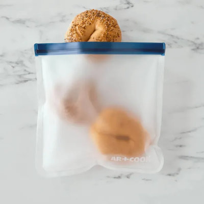 Reusable Food Storage Bags, Leak-proof Silicone Zipper Bags, 3 Sizes For Snack Sandwich Marinate Freeze Travel