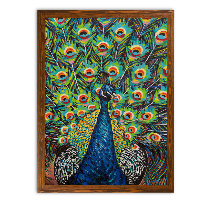 « somptueux peacock ii » par paul cezanne-reproduction d’art sur image, H 24 po x l 18 po x P 1,25 po, Pas de tapis