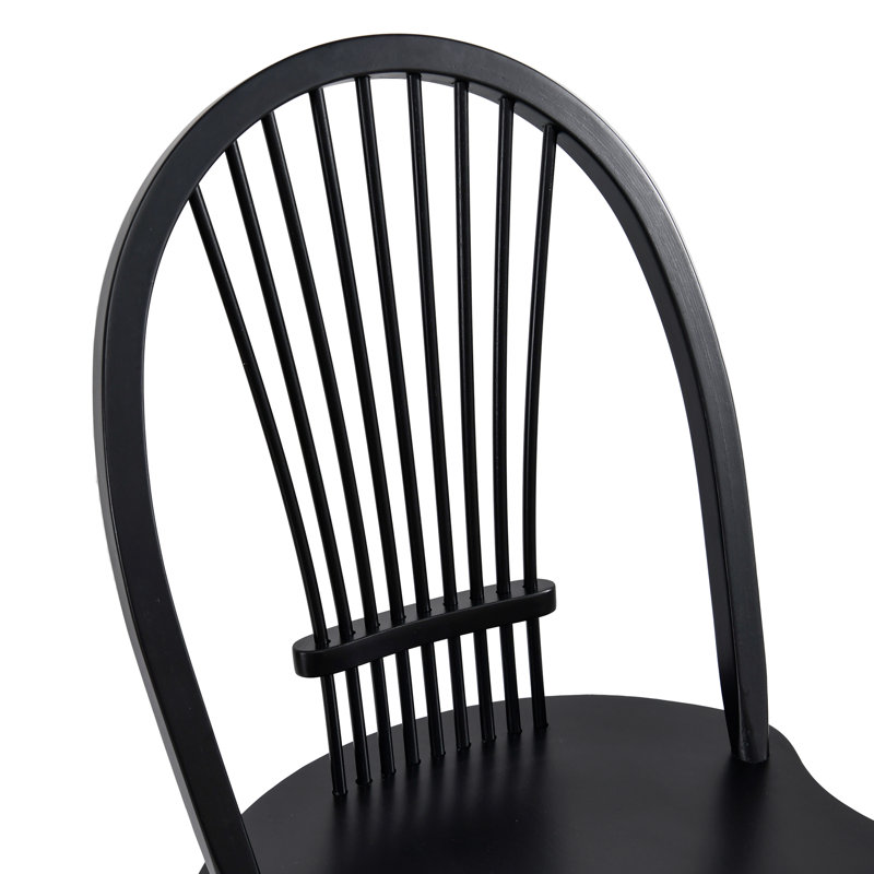 Chaises de salle à manger de style ferme en bois massif à dossier Windsor de 20 po de largeur Huggins