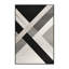 Tapis gris moelleux moelleux à motif géométrique minimaliste gris et noir-901705456