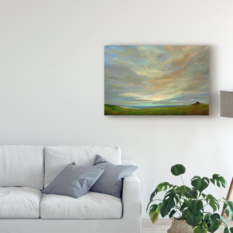 « côtier sky », reproduction de peinture à l’acrylique sur toile tendue, H 12 po x l 19 po x P 2 po