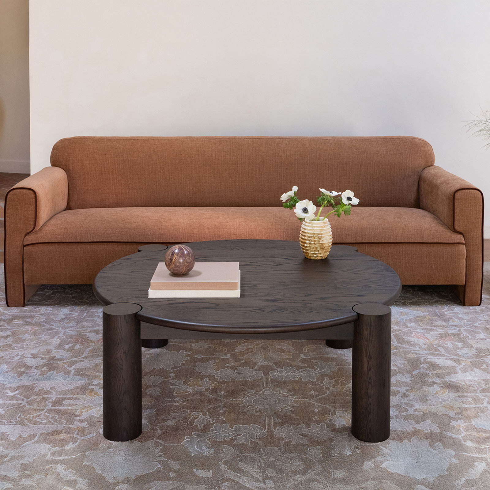 Bieke 90" Upholstered Sofa , Solid Brown