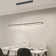 1- Light Modern LED Chandelier Matte Black Dimmable Linear Pendant Light with Remote