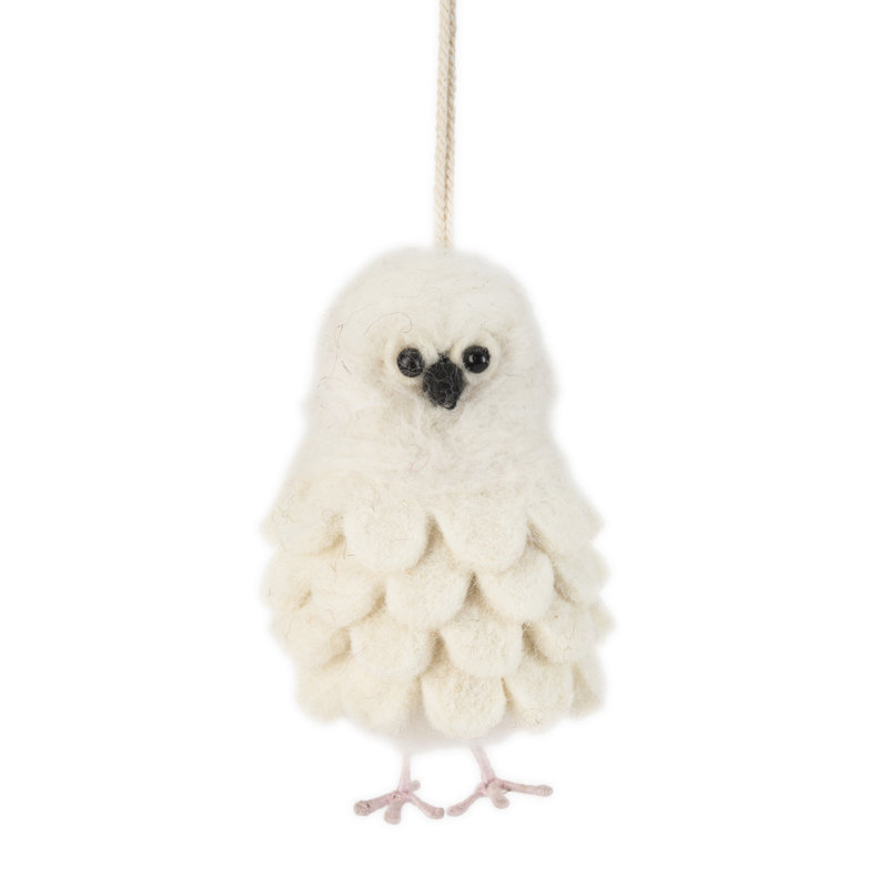 Snowy Owl Hanging Figurine Ornament
