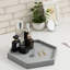 Gray Hexagonal Decorative Tray