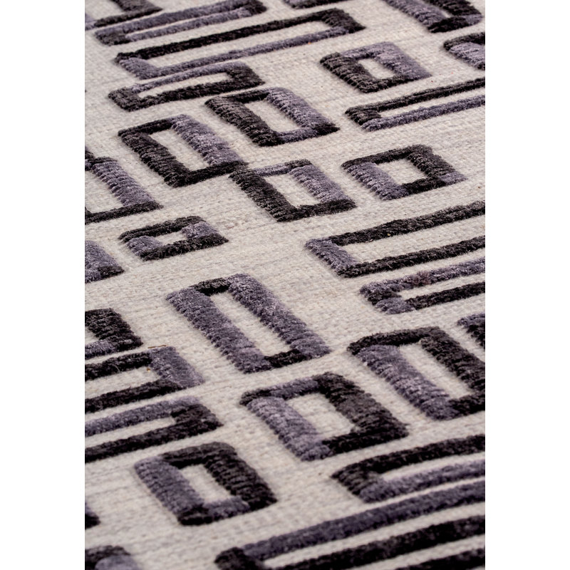 Tapis brun tissé à la main Phindile, 5 pi x 8 pi