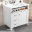 Meuble-lavabo de 30 po avec lavabo, panneau de fibres à densité moyenne et bois d'hévéa, 3 tiroirs et armoire avec tablettes réglables, conception moderne-670074796-640489500-637762155