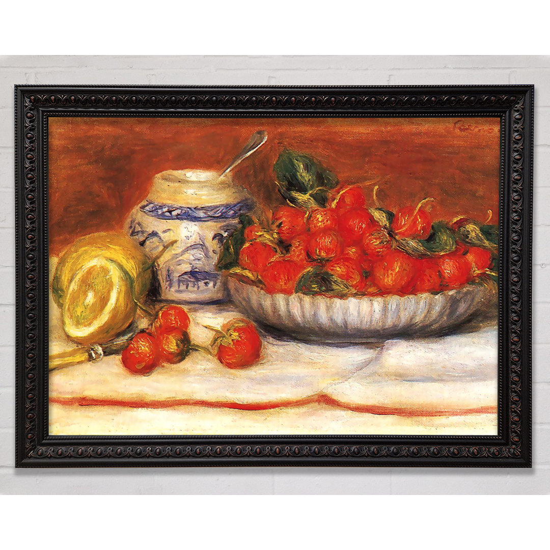 Schale mit Erdbeeren von Pierre-Auguste Renoir - Einzelne Bilderrahmen Kunstdrucke