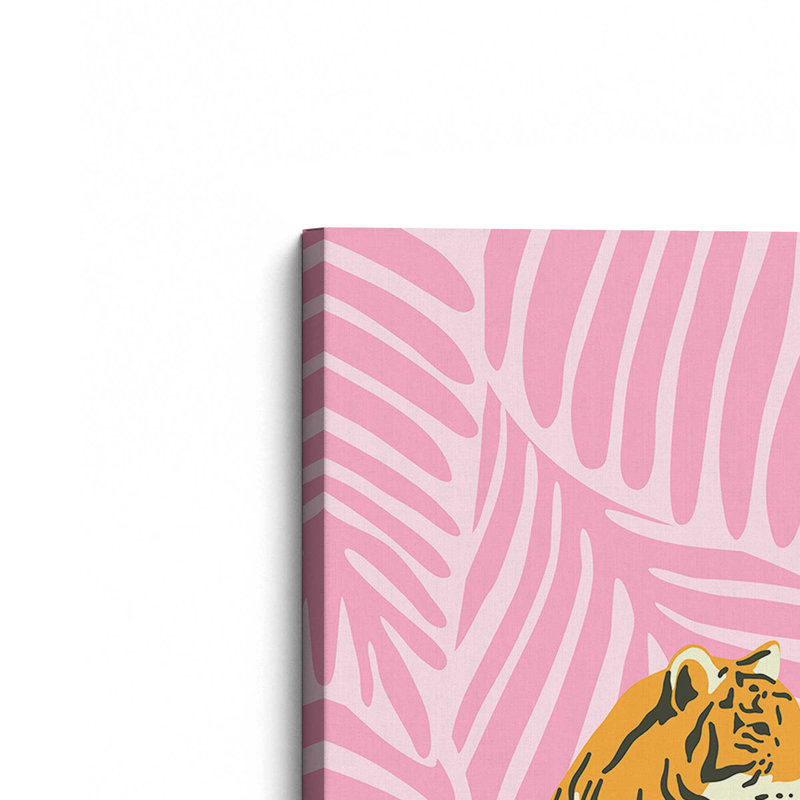 «Tiger in Pink Paradise», toile tendue, H 18 po x l 12 po