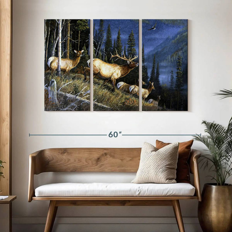 Brampt Eagle Mountain Fauna, 32" H x 50" W