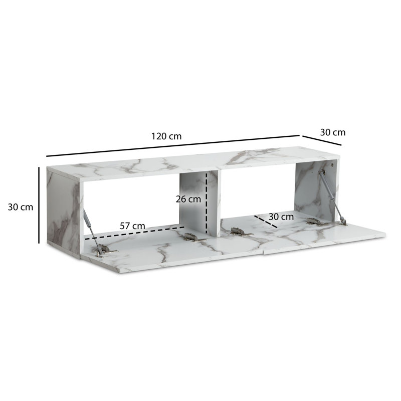 Console, White/Gray, 120cm
