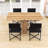 5-Piece Space-Saving Extendable Dining Table Set with Storage Rack and Upholstered Chairs-2042827000