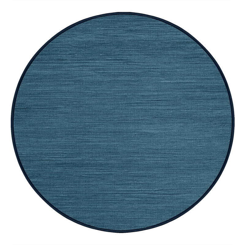 Machine Washable Solid Gray Area Rug, Round 3'