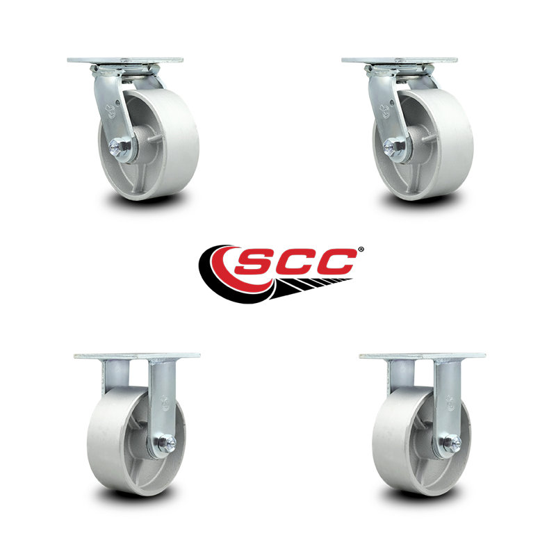 4 Piece Semi Steel Caster Set