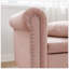 Luxueuse chaise longue en velours avec rangement, accoudoirs roulés et garniture cloutée pour les chambres et les salons modernes