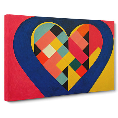 Modern Love Heart Abstract - Wrapped Canvas