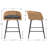 Carvin Outdoor Counter Height Bar Stools Set of 2, PE Rattan Patio Bar Chairs with Removable Cushions for Garden, Poolside, Lawn & Backyard-107621804