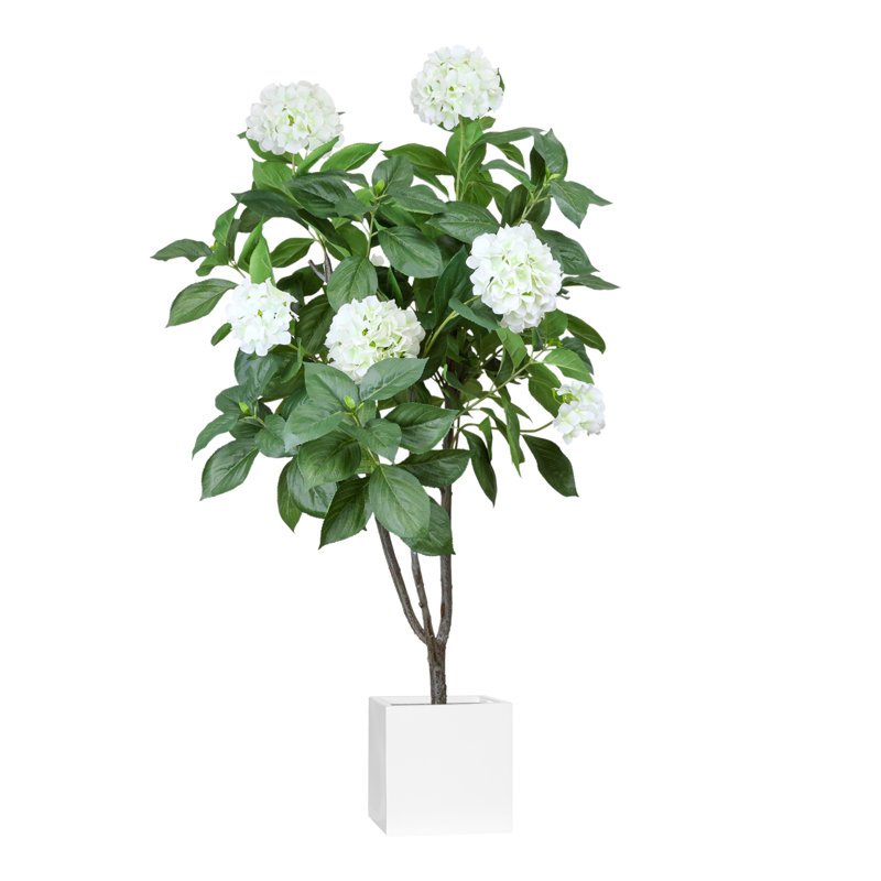 Arbre d'hortensia 5 po avec pot en fibre de pierre