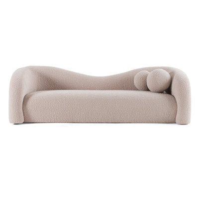 Maela 103" Beige Fabric 4-Seat Sofa