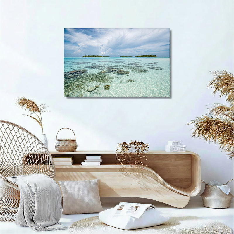 Ensemble de 1 tableau sur toile « Paradis tropical », H 20 po x l 30 po, Toile tendue