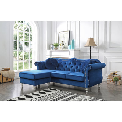 Hollywood 81in Sofa, Navy Blue