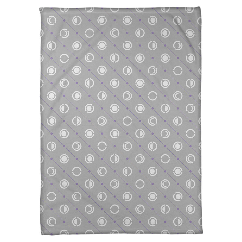 Couverture polaire moon phases, l 60 po x L 80 po, Mauve