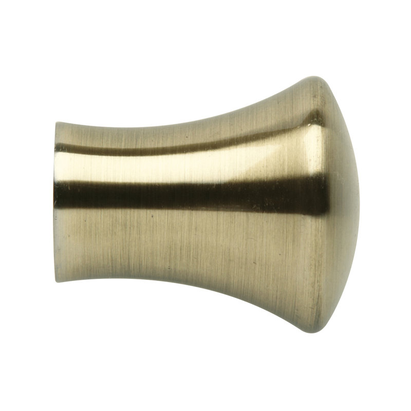 Single Curtain Pole, 180cm W, Spun Brass