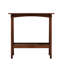 Table d'appoint avec rangement pour le salon de la chambre à coucher, extrémité rétro brun rougeâtre