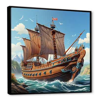 Bateau, voyage viking - Art mural classique