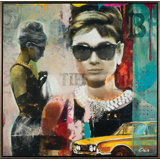 Breakfast At Tiffany's by Colio - Floater Frame Print on Canvas