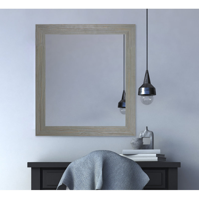Pernie Wood Flat Mirror, 40.25" H x 36.25" W