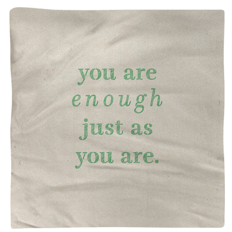Polyester, Cotton No Pattern Square Napkin, White/Green, 22" L x 22" W, Cotton