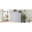 Grand lit - Cadre de lit plateforme pliable gris multifonctionnel avec 2 rangements pour garde-robe, idéal pour la chambre à coucher et les invités, rangement en bois dans la tablette, disposition-349706031-349706017