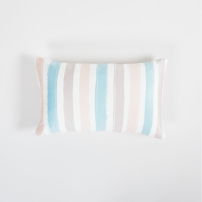 Hand Drawn Pink Smoke Throw Pillow Lumbar 12"