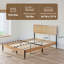 Base de lit plateforme en rotin, tête de lit tissée Boho, support de lattes en bois robuste, aucun sommier requis, rangement sous le lit, lit double-365602048