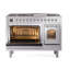 ILVE UN48FNMPEGG Nostalgie II Noblesse 48 inch Dual Fuel Range (8 Sealed Burners + Griddle, Triple Glass Door)-264993572-264993625-264993631