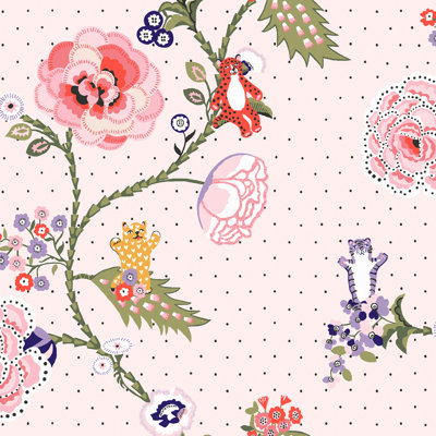 Cath Kidston Catnip Neutral Wallpaper