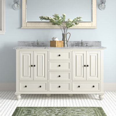 Ensemble de meuble-lavabo double 60 po avec plateau Magruder