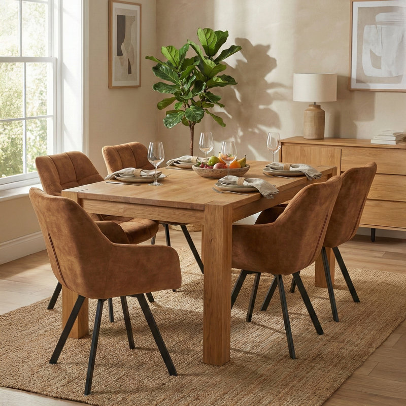 Basanti 48cm H Fabric Upholstered Armchair, Rust