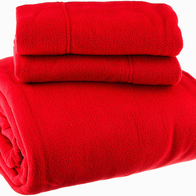 CozyWarm Micro Fleece Deep Pocket Sheet Set - Cold Season Queen Bedding with Matching Pillow Case - Red 4 Piece Set - Soft & Snug Sheets