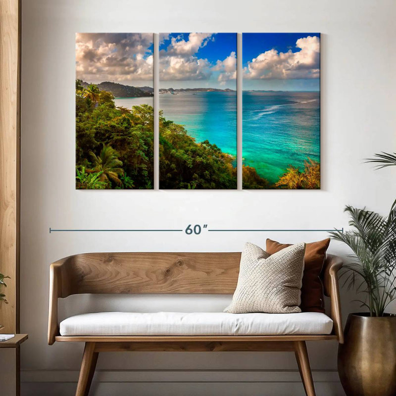 Gillard Grenada Island Bay, H 32 po x l 50 po
