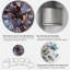 Horloge murale moderne mauve et or abstraite-361415151