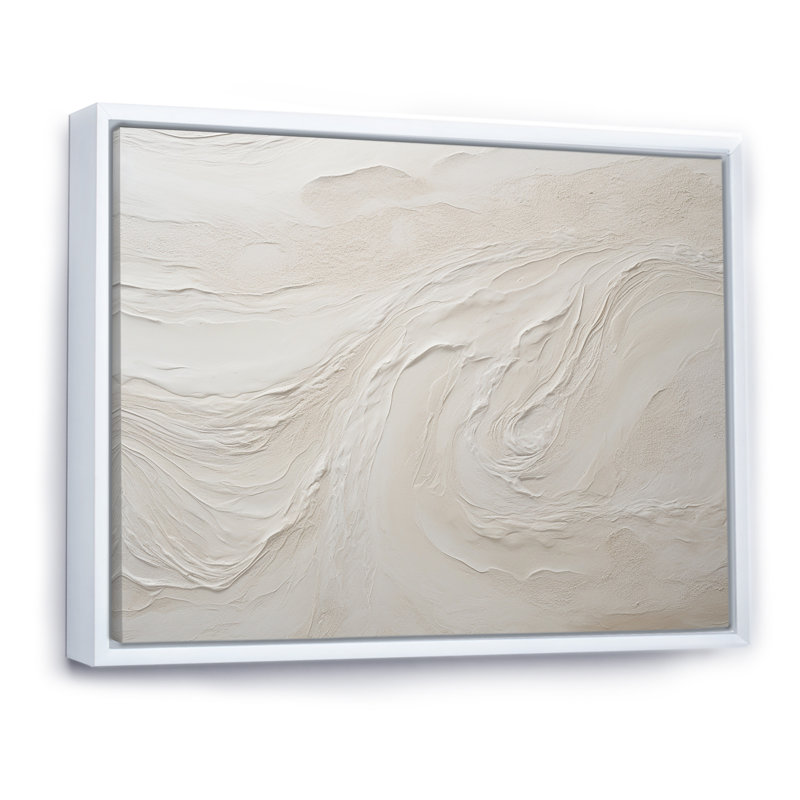 «Modern Beach Beige Sand Charm I», impression sur toile de bord de mer, impression sur toile, H 12 po x l 20 po, Blanc