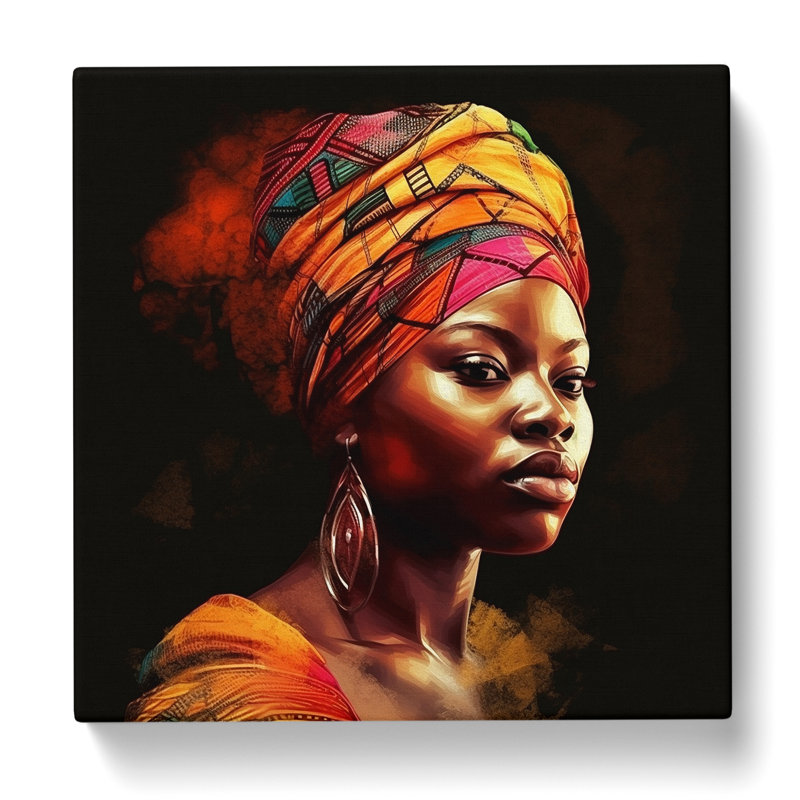 African Woman Conceptual Art No.2 - No Frame Print, 50cm H x 50cm W x 3cm D